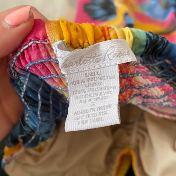 Charlotte Russe Strapless Chiffon Floral Maxi Dress Sz S - Picture 7 of 7